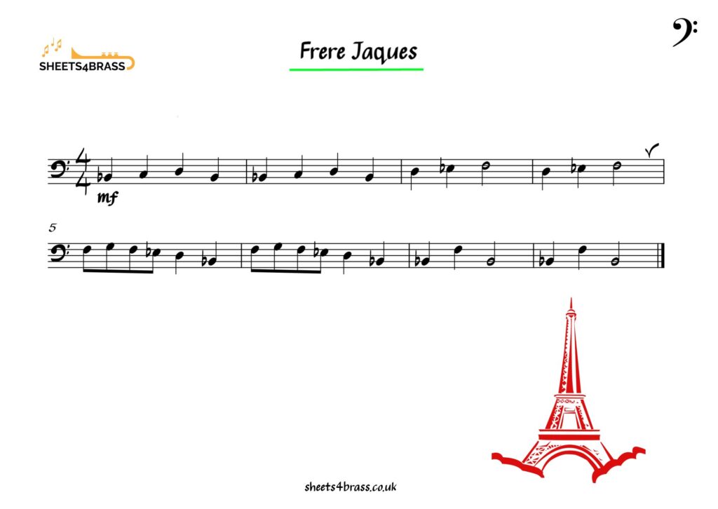 Frere Jaques for trombone