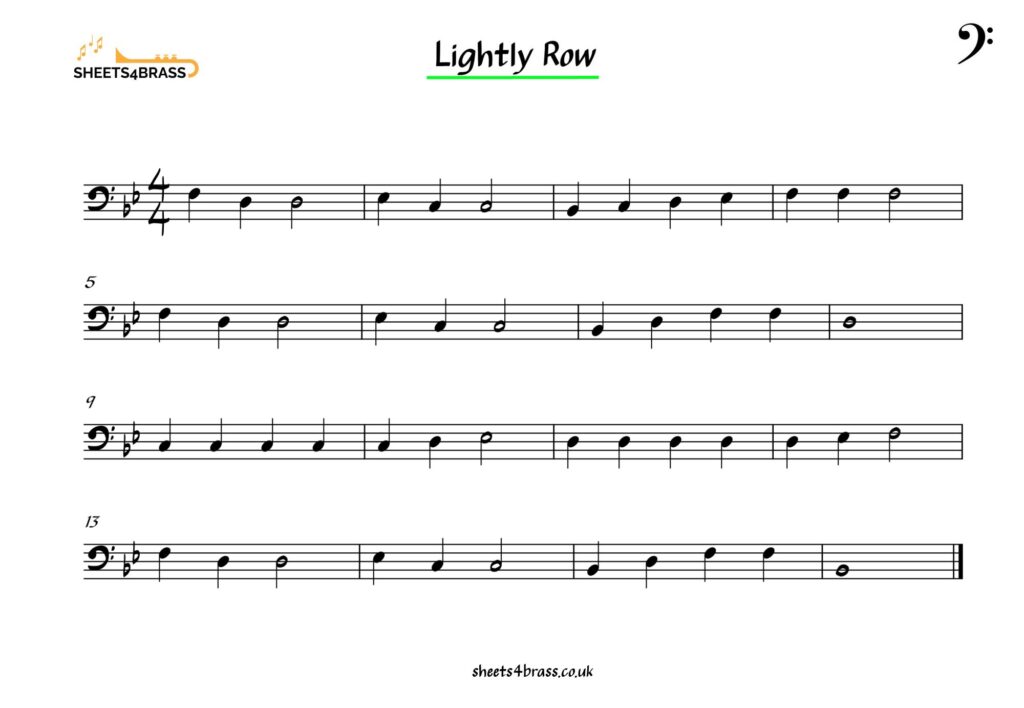 Lightly Row for trombone