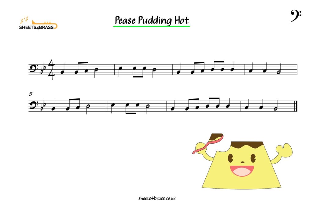 Pease Pudding Hot for trombone