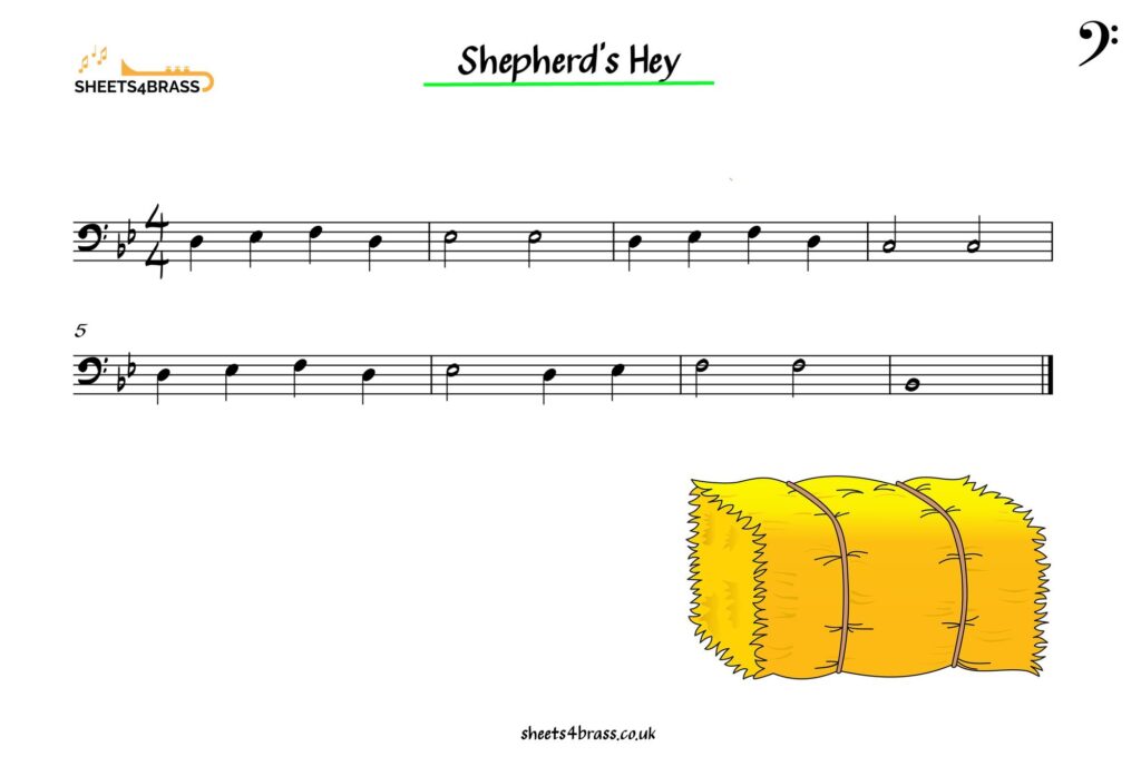 Shepherds Hey for trombone
