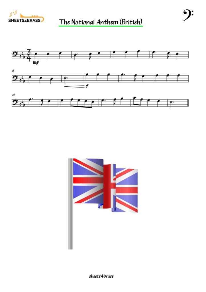 The British National Anthem for trombone