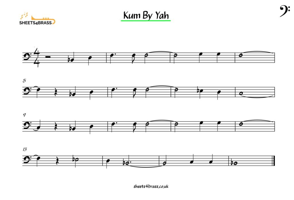 Kum by Yah for trombone