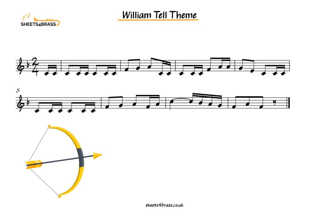 William Tell sheet music for trumpet and other instruments