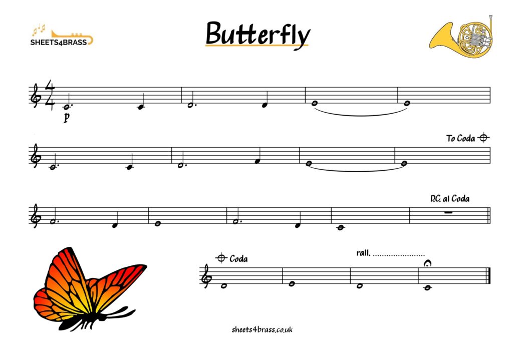 Sheet Music for Trumpet called Butterfly
