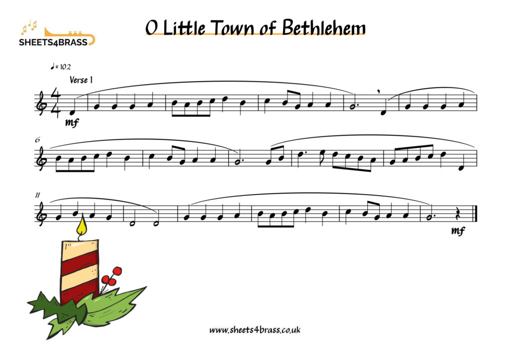 Sheet Music for O Little Town of Bethlehem