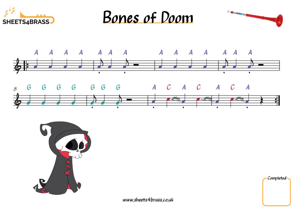 Bones of Doom, Sheet Music for pBuzz