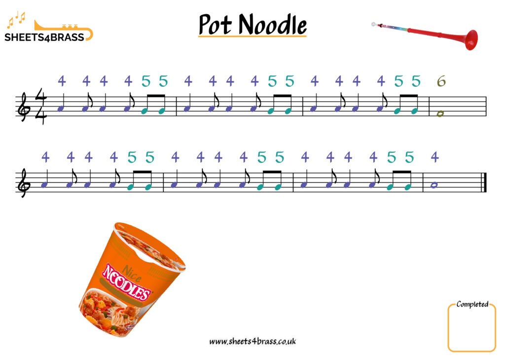 Pot Noodle, pBuzz Sheet Music