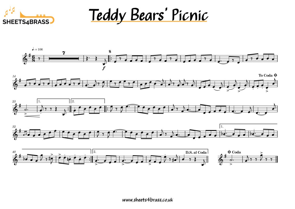 Teddy Bears Picnic Sheet Music for Trumpet