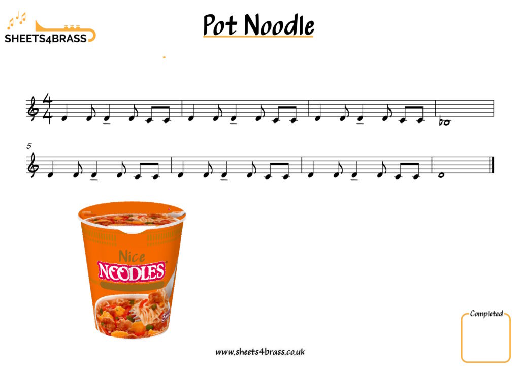 Pot Noodle, Sheet Music for Trumpet