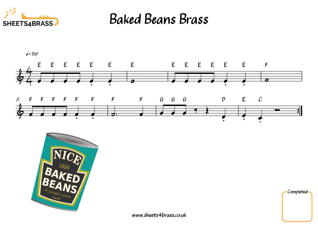 Baked Bean Brass, Trumpet Solo and Sheet Music