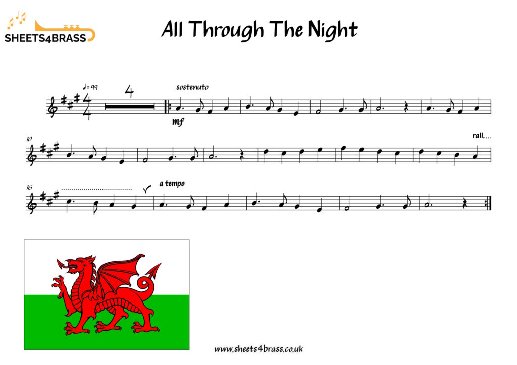 All Through the Night Sheet Music Trumpet