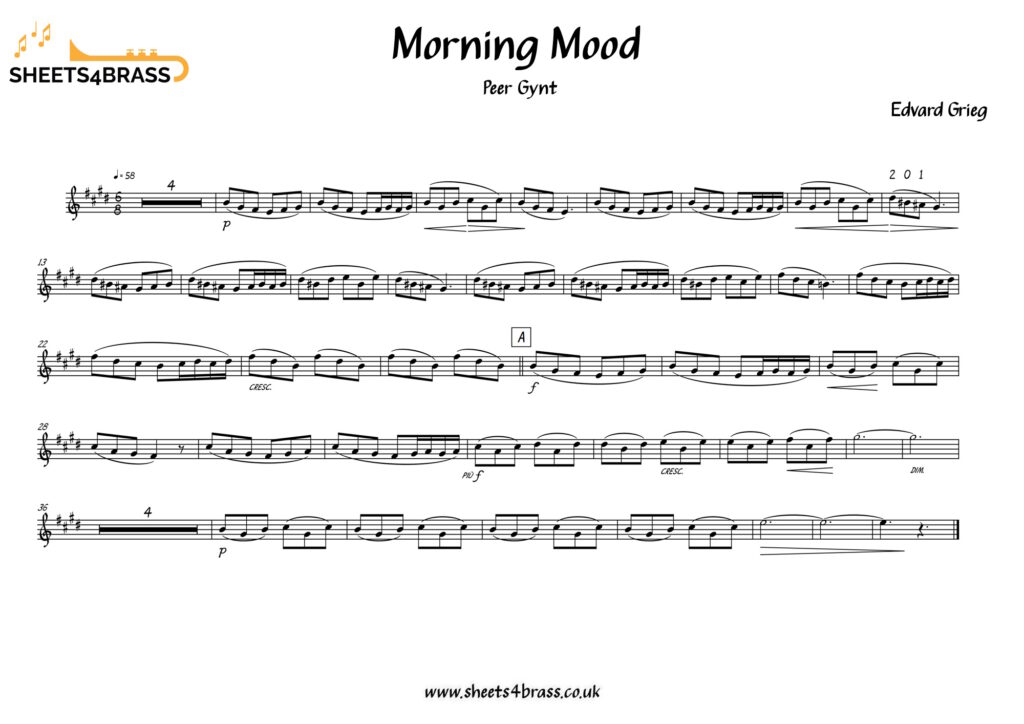 Morning Mood Sheet Music for Trumpet