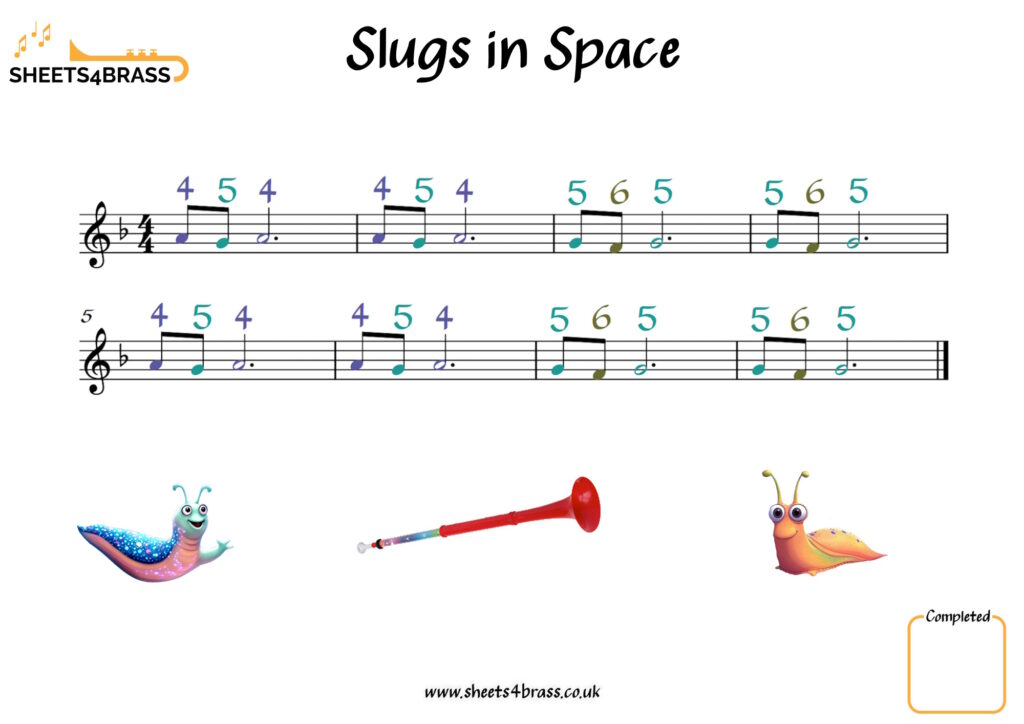 slugs in space sheet music for pbuzz